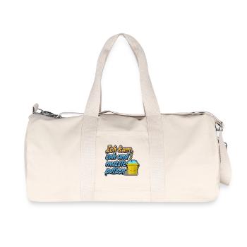 Ich kam, sah und musste putzen - Recycelte Canvas-Sporttasche von Stanley/Stella - Naturweiß - Vorne