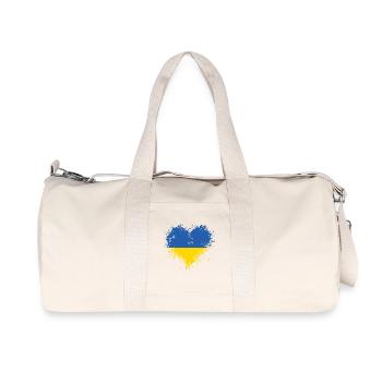 Ukrainian Heart - Recycled Canvas Sports Bag by Stanley/Stella - natural - Front