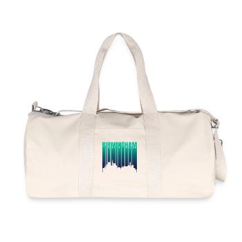 Birmingham Skyline Gradient - Recycled Canvas Sports Bag by Stanley/Stella - natural - Front