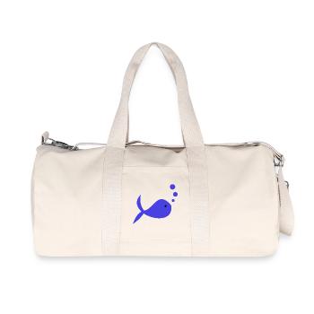POISSON. POISSON D'AVRIL. VACANCES. ETE. HUMOUR - Sac de sport en toile recyclée Stanley/Stella - blanc naturel - Devant