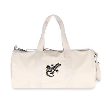 Lézard tribal - Sac de sport en toile recyclée Stanley/Stella - blanc naturel - Devant