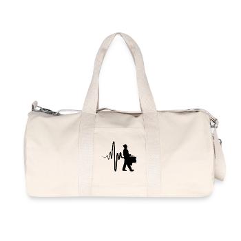Snarling Drummer - Recycled Canvas Sports Bag by Stanley/Stella - natural - Front