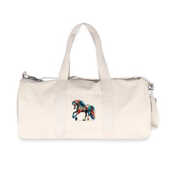Cheval - Sac de sport en toile recyclée Stanley/Stella - blanc naturel - Devant