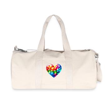 Colorful Heart - Recycled Canvas Sports Bag by Stanley/Stella - natural - Front
