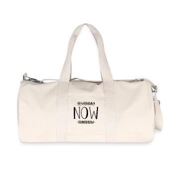 Yesterday Now Tomorrow Gestern Jetzt Morgen - Recycelte Canvas-Sporttasche von Stanley/Stella - Naturweiß - Vorne