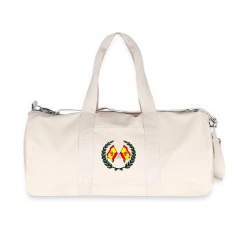 Flags Spain in laurel wreath - Recycled Canvas Sports Bag by Stanley/Stella - natural - Front