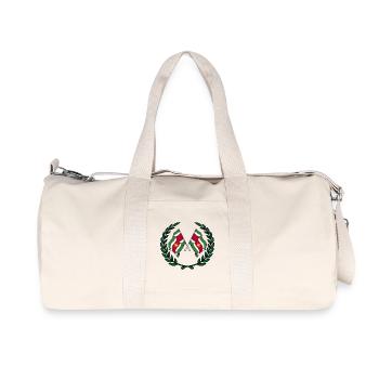 Flaggen Surinams im Lorbeerkranz - Recycelte Canvas-Sporttasche von Stanley/Stella - Naturweiß - Vorne