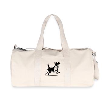 Jack Russell Terrier - Recycelte Canvas-Sporttasche von Stanley/Stella - Naturweiß - Vorne