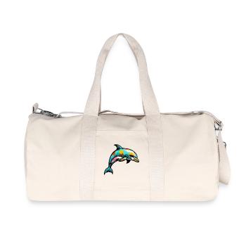 Delfin - Recycelte Canvas-Sporttasche von Stanley/Stella - Naturweiß - Vorne