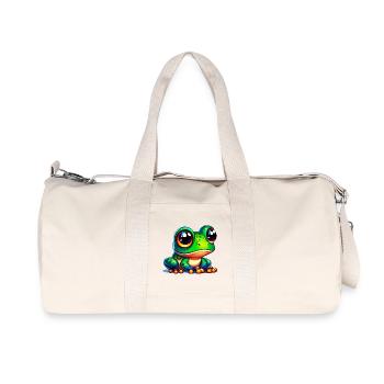 Frosch - Recycelte Canvas-Sporttasche von Stanley/Stella - Naturweiß - Vorne