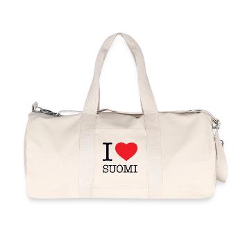 I LOVE SUOMI Finland Finnland - Recycled Canvas Sports Bag by Stanley/Stella - natural - Front