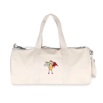 St. Nicholas peanut heavenly devilish xmas Santa - Recycled Canvas Sports Bag by Stanley/Stella - natural - Front
