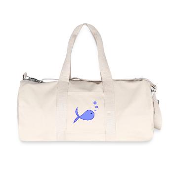 POISSON. MEMOIRE. SARDINE. POISSON D'AVRIL. MER - Sac de sport en toile recyclée Stanley/Stella - blanc naturel - Devant