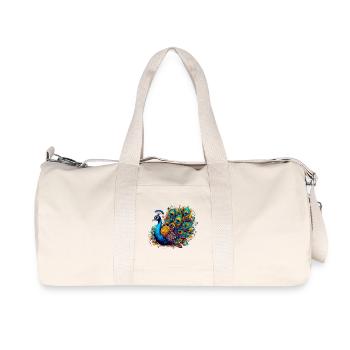 Peacock - Recycled Canvas Sports Bag by Stanley/Stella - natural - Front