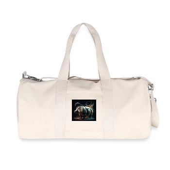 Hippopotame mécanique - Sac de sport en toile recyclée Stanley/Stella - blanc naturel - Devant