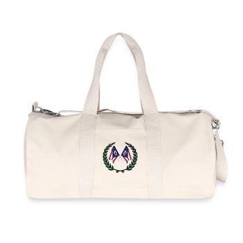 USA Ohio flags in laurel wreath - Recycled Canvas Sports Bag by Stanley/Stella - natural - Front