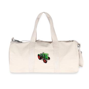 Legendärer Traktor Klassiker - Recycelte Canvas-Sporttasche von Stanley/Stella - Naturweiß - Vorne