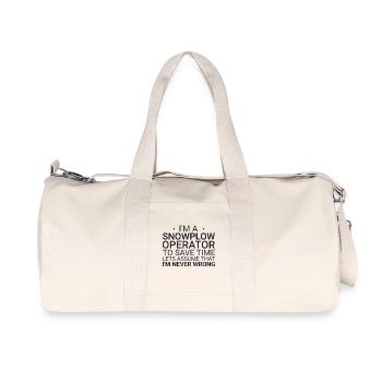 Snowplow Operator Never Wrong Snowplow Driver - Recycled Canvas Sports Bag by Stanley/Stella - natural - Front