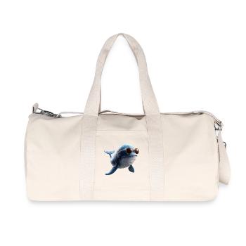 Blauwal Wal Blauwale Walgesang Taucher Ozean Wale - Recycelte Canvas-Sporttasche von Stanley/Stella - Naturweiß - Vorne