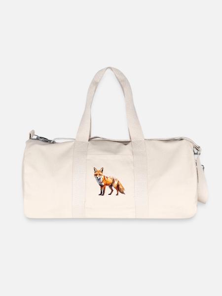 Fuchs1 - Recycelte Canvas-Sporttasche von Stanley/Stella - Naturweiß