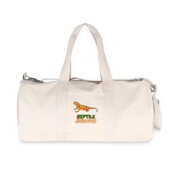 Reptile Squad Bearded Dragon Fun Design - Recycled Canvas Sports Bag by Stanley/Stella - natural - Front