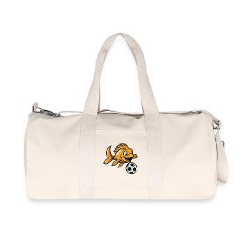 Table de baby-foot Goldfish avec ballon de football - Sac de sport en toile recyclée Stanley/Stella - blanc naturel - Devant