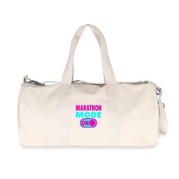 Marathon Mode On – Running with passion - Recycled Canvas Sports Bag by Stanley/Stella - natural - Front
