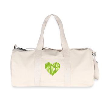 Matcha Heart Shape - Recycled Canvas Sports Bag by Stanley/Stella - natural - Front