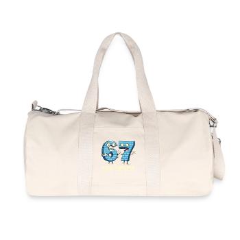 US Flag 67 Memes Six Seven - Recycled Canvas Sports Bag by Stanley/Stella - natural - Front