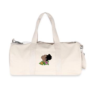 Portrait de femme - Sac de sport en toile recyclée Stanley/Stella - blanc naturel - Devant