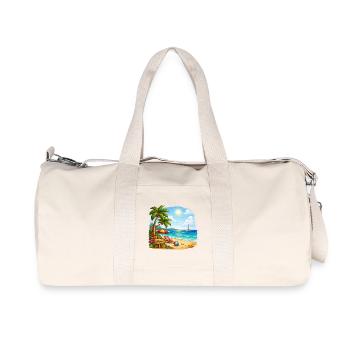 Welcome to the tropical beach - Recycled Canvas Sports Bag by Stanley/Stella - natural - Front