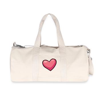 Illusion du Cœur Rose - Sac de sport en toile recyclée Stanley/Stella - blanc naturel - Devant