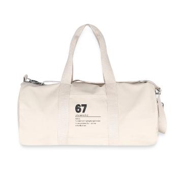 67 - Siebenundsechzig Nummer 67 Meme Sechs Sieben. - Recycelte Canvas-Sporttasche von Stanley/Stella - Naturweiß - Vorne