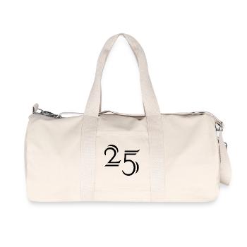 25. 25 ANS. 25e ANNIVERSAIRE. ANNIVERSAIRE 25 ANS. - Sac de sport en toile recyclée Stanley/Stella - blanc naturel - Devant