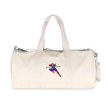 Reclining laughing woman - Recycled Canvas Sports Bag by Stanley/Stella - natural - Front