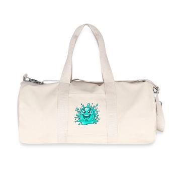 Cheerful Water Splash Cartoon - Recycled Canvas Sports Bag by Stanley/Stella - natural - Front