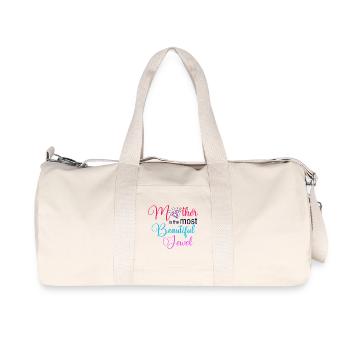 Belle chemise bijou de mère - Sac de sport en toile recyclée Stanley/Stella - blanc naturel - Devant