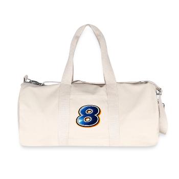 Chemise de football numéro 8 design sportif - Sac de sport en toile recyclée Stanley/Stella - blanc naturel - Devant