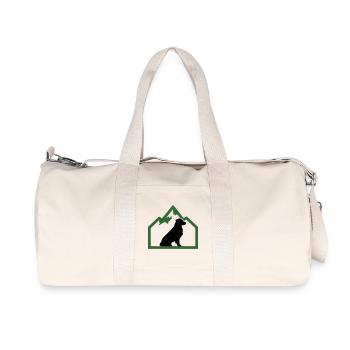 Noble Dog Mountains Outdoor Logo - Recycled Canvas Sports Bag by Stanley/Stella - natural - Front
