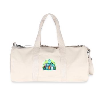 Grüner Reinigungsgeist Cartoon - Sac de sport en toile recyclée Stanley/Stella - blanc naturel - Devant