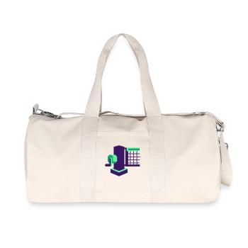 Padel Tennis Net Court Icon - Recycled Canvas Sports Bag by Stanley/Stella - natural - Front