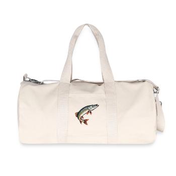 Empreinte de pique colorée - Sac de sport en toile recyclée Stanley/Stella - blanc naturel - Devant