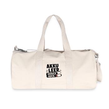  Akku Leer Geduld Auch Lustiger Spruch Für Müde - Recycelte Canvas-Sporttasche von Stanley/Stella - Naturweiß - Vorne