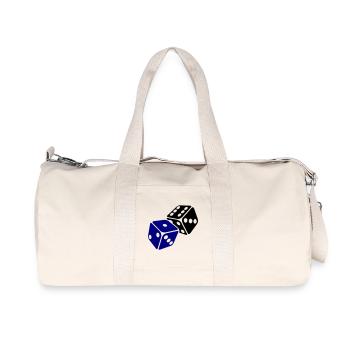 Blue Cube Minimal Design - Recycled Canvas Sports Bag by Stanley/Stella - natural - Front