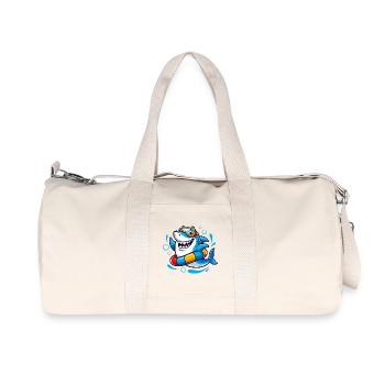 Requin de bain frais - Sac de sport en toile recyclée Stanley/Stella - blanc naturel - Devant
