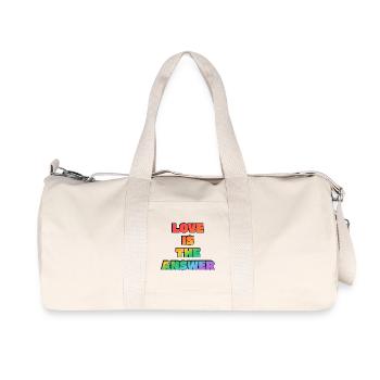 Liebe ist die Antwort Farbverlauf - Recycelte Canvas-Sporttasche von Stanley/Stella - Naturweiß - Vorne