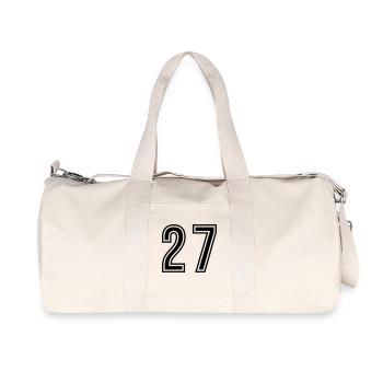 27 Number Symbol - Recycled Canvas Sports Bag by Stanley/Stella - natural - Front