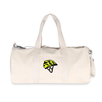 MTB Bicycle Helmet Silhouette - Recycled Canvas Sports Bag by Stanley/Stella - natural - Front