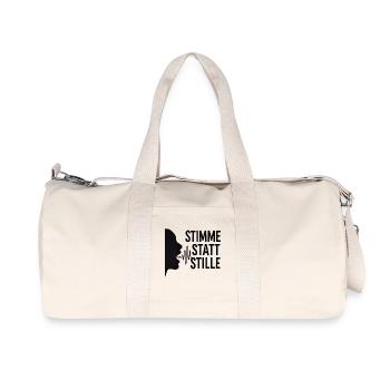 Stimme statt Stille für Demokraten Frauen Männer - Recycelte Canvas-Sporttasche von Stanley/Stella - Naturweiß - Vorne