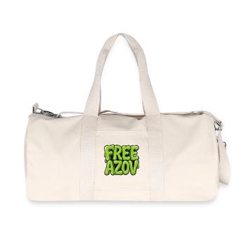 Free Azov – Graffiti - Recycelte Canvas-Sporttasche von Stanley/Stella - Naturweiß - Vorne